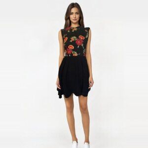 Altar’d State Floral Embroidered Sleeveless Black Mini Dress Medium (Juniors)